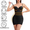 thumbnail image 5 of FITVALEN Women's Dress Full Slip Shapewear for Dress Seamless Bodysuit Lingerie Tummy Control Body Shaper with Built-in Bra Tops, 5 of 7