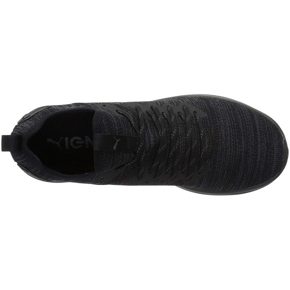 PUMA Men's Ignite Flash Evoknit Sneaker, Black, 7 M US