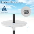 thumbnail image 3 of Costway 20” Outdoor Adjustable Umbrella Table for 1.5” & 1.9” Patio Umbrella Pole White, 3 of 10