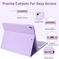 thumbnail image 4 of Detachable Wireless Keyboard Folio with Pencil Holder for 10.2" iPad 7th/8th/9th Gen, 10.5" iPad Air 3 / iPad Pro 10.5,Clove Purple, 4 of 7
