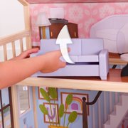 KidKraft So Darling Wooden Dollhouse on Wheels with 29 Accessories