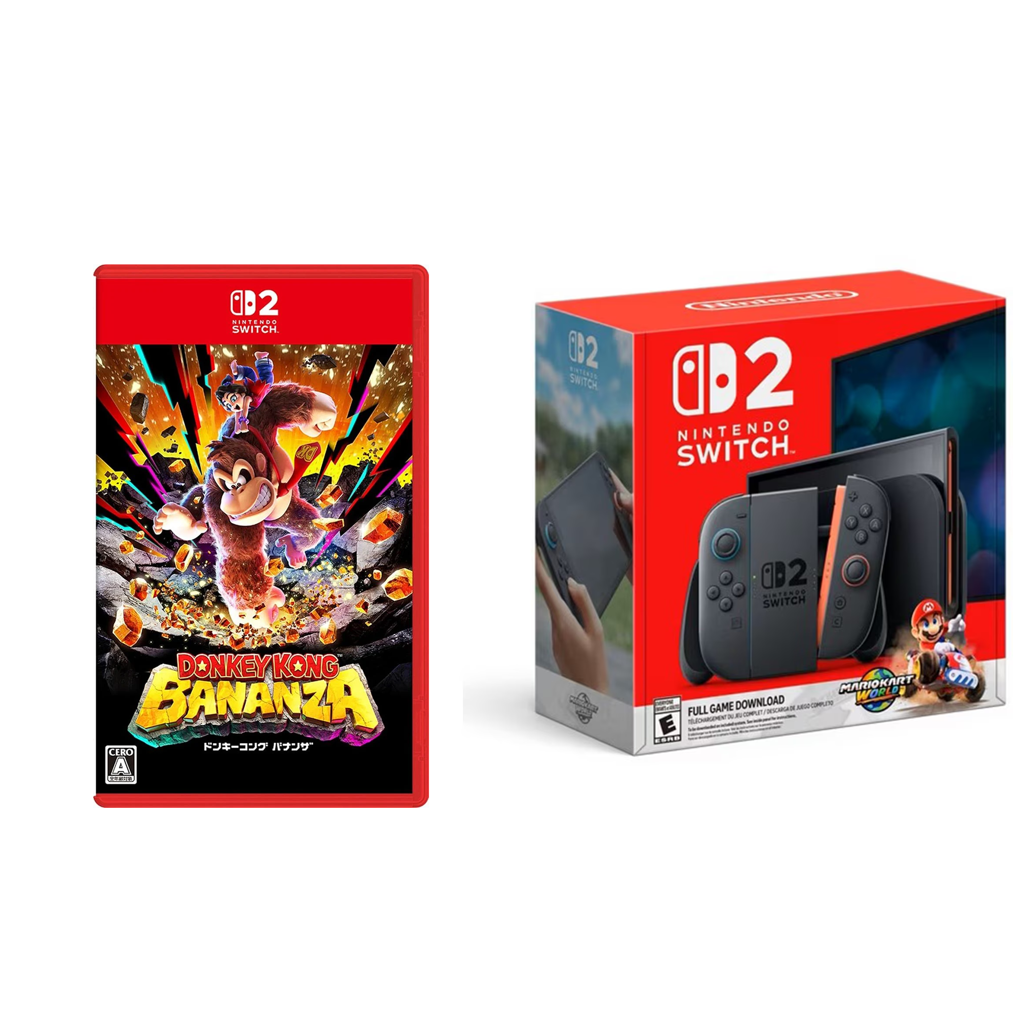 Nintendo Switch 2 Console Bundle – Mario Kart World & Donkey Kong Bananza