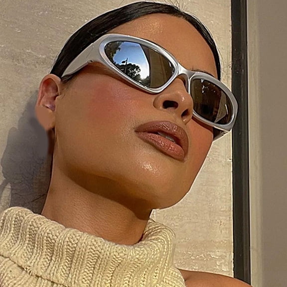 Kmxyo Cycling Sunglasses Clear View Sunscreen Burden-Free Windproof Steampunk Eye Protection Hip Hop Strong Hinge Outdoor Sunglasses for Outdoor Activities