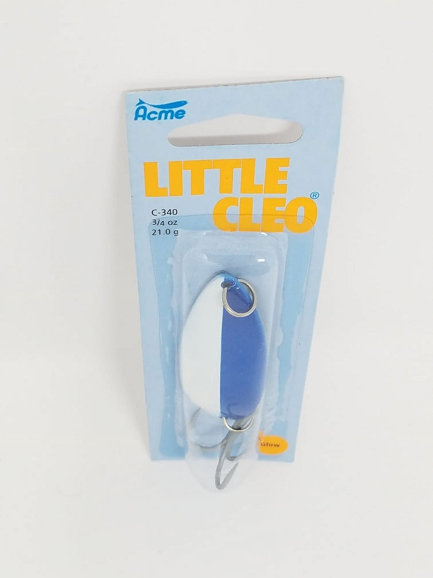 Acme Tackle Little Cleo Fishing Spoon Glow Blue Multi-Colored 3/4 oz.
