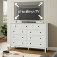 thumbnail image 3 of YouTrend 9-Drawer Dressers for Bedroom,55.1"Width Modern Chest of Drawer with Metal Handlesfor Living Room,Hallway,Entryway,White, 3 of 10