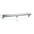 thumbnail image 3 of Towallmark Stainless Steel Shelf, NSF Commercial Shelf Wall Mounted, Wall Shelf Floating Shelving for Restaurant, Kitchen, Home, Hotel, 72 x 12 Inches Flat Surface, 3 of 9