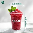 thumbnail image 3 of 50 Pack Compostable Party Cups 16 oz Plant-Based Disposable Clear Cold Cup for Wine, Coffee, Smoothie & Soda Drinks | Cocktail Parties & Birthdays | Non-Toxic & BPA-Free Zero Plastic Glass, 3 of 4