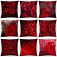 thumbnail image 6 of SPRING PARK Throw Pillow Case Red Rose Square Cushion Cover Standard Pillowcase for Men Women Home Decorative Sofa Armchair Bedroom Livingroom, 6 of 7