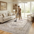 thumbnail image 6 of UERMEI 8'x10' Washable Area Rugs for Living Room, Modern and Vintage Non Slip Carpet, Low Pile Indoor Rug for Bedroom Home Decor Carpets, Beige Brown, 6 of 11