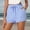 Sky Blue, variant on LINGLANG Women's Casual Muslin Shorts Drawstring Pocket Shorts Stylish Weave Beach Shorts Lightweight Breathable Summer Lounge Wear