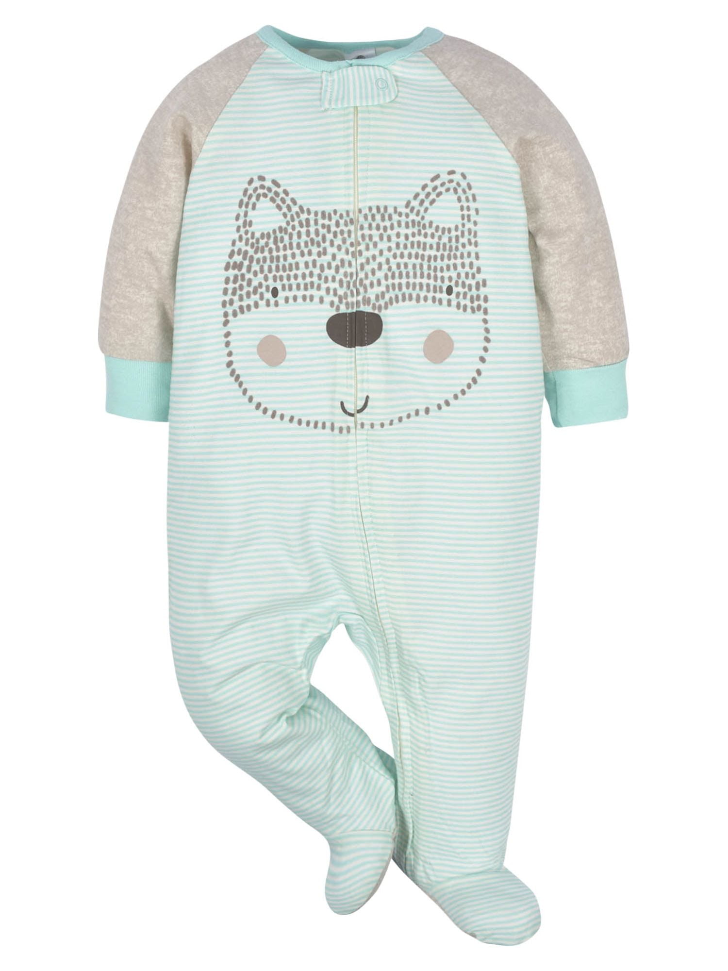 Gerber Baby Boy Sleep 'n Play Footed Pajamas, 4-Pack