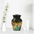 thumbnail image 6 of JAGASY Hummingbird Tiny Urn for Parents - Green Urn for Ashes Adult Male - Small Urns for Human Ashes Keepsake - Flowers Decorative Cremation Urns for Mom & Dad - (3 Inch), 6 of 7