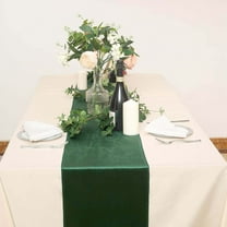 Efavormart 12" x 107" Hunter Green Premium Velvet Table Runner For Wedding Party Decor