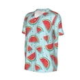 thumbnail image 2 of Rocae Watermelon for Breathable Men's Baseball T-Shirt Fashionable Casual Baseball Jersey, Moisture-wicking Sportswear Large, 2 of 9