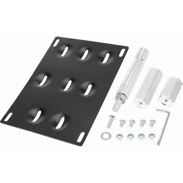 Car Front Bumper Tow Hook License Plate Mount Bracket Holder Set Bolt on for MercedesBenz