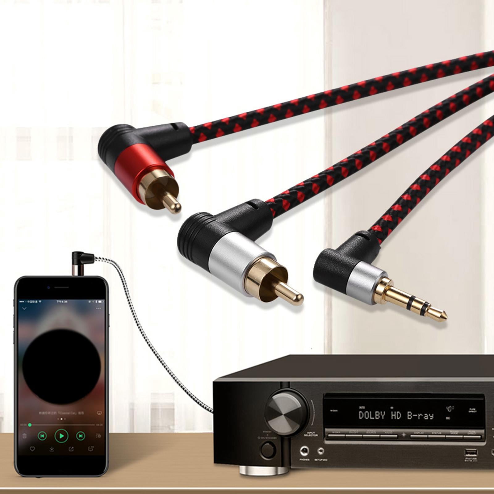 Rallonge Audio 3.5mm TRRS 1.8m (mâle à Femelle) - Câble Hi-fi Avec Microphone - Gainage Tissé