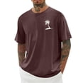thumbnail image 1 of Chemises pour Hommes, Hommes Imprimé Col Rond Décontracté Mode Manches Courtes Blouses Col Rond Chemises, 1 of 4
