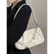 thumbnail image 5 of Bolso de mano tipo sobre con diseño de nube, de piel suave plisada, para mujer, bandolera tejida con cadena, 5 of 6