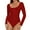 Red, variant on MANIFIQUE Women's Turtle Mock Neck Long Sleeve Slim Fit Tops Bodysuits Jumpsuit