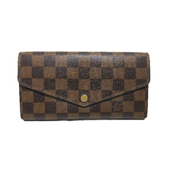 Pre-Owned LOUIS VUITTON Round Zipper Damier Portefeuille Sara N63209 Louis Vuitton Ebene Long Wallet LV (Good)