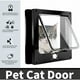 thumbnail image 3 of Puerta magnética para mascotas de 4 vías, fácil instalación, para todo tipo de mascotas, corrediza manual para pared, madera o PVC (negra, mediana), 3 of 5