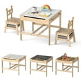thumbnail image 1 of Costway Kids Table and Chairs Set 4 in 1 Children Activity Table with Reversible Whiteboard Gray+Natural, 1 of 10