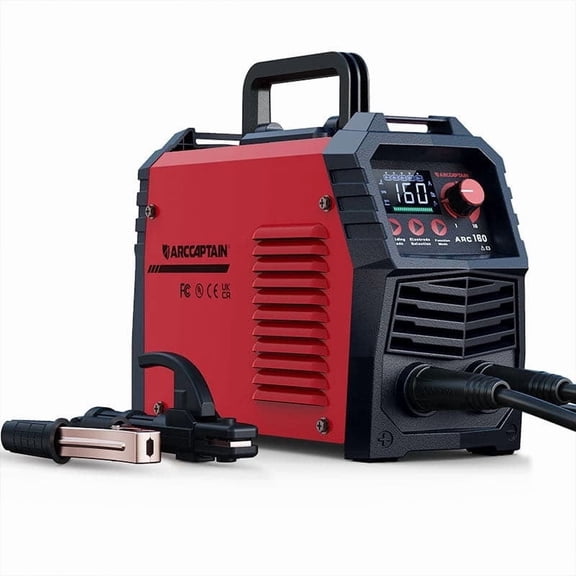 ARCCAPTAIN ‎ARC160A Welder, 110V/220V, Large LED Display, Synergic Control, IGBT Inverter, Portable MMA Welder Machine, Lift Tig Hot Start, Arc Force and Anti-Stick ﻿