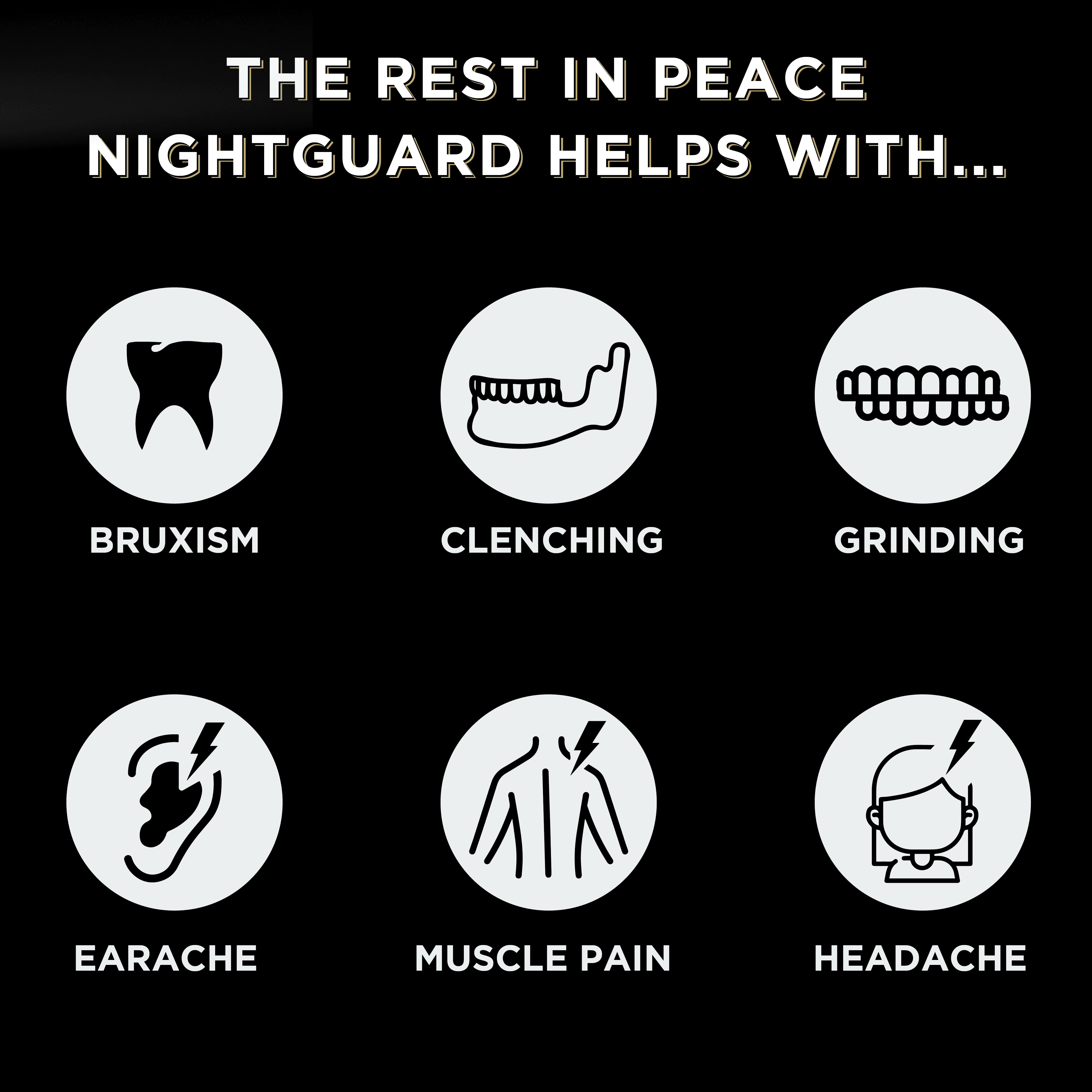 Rest in Peace Night Guard - Pack of Two Moldable Mouth Guard for Teeth Grinding Clenching Bruxism (Blue)