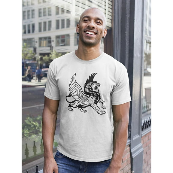 Roaring Winged Lion T-Shirt Men -Image by Shutterstock, Male Medium