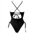 thumbnail image 2 of Aayomet One Piece Swimsuit Athletic Training Tummy Control Swimwear,Black S, 2 of 4