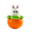 As Show, variant on Carrot Rabbit Roly-poly Wobble Toy for Sensory Exploration and Educational Play Chewable Safe Material Design for Hand Eye Coordination Development