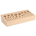 thumbnail image 3 of Wooden Leather Tool Holder with 46 holes, Hole Punch Leather Craft Tools Rack Stand Storage Box, 3 of 6
