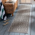 thumbnail image 2 of SAFAVIEH Beach House Rosario Geometric Indoor/Outdoor Runner Rug, Light Grey/Charcoal, 2'2" x 12', 2 of 7