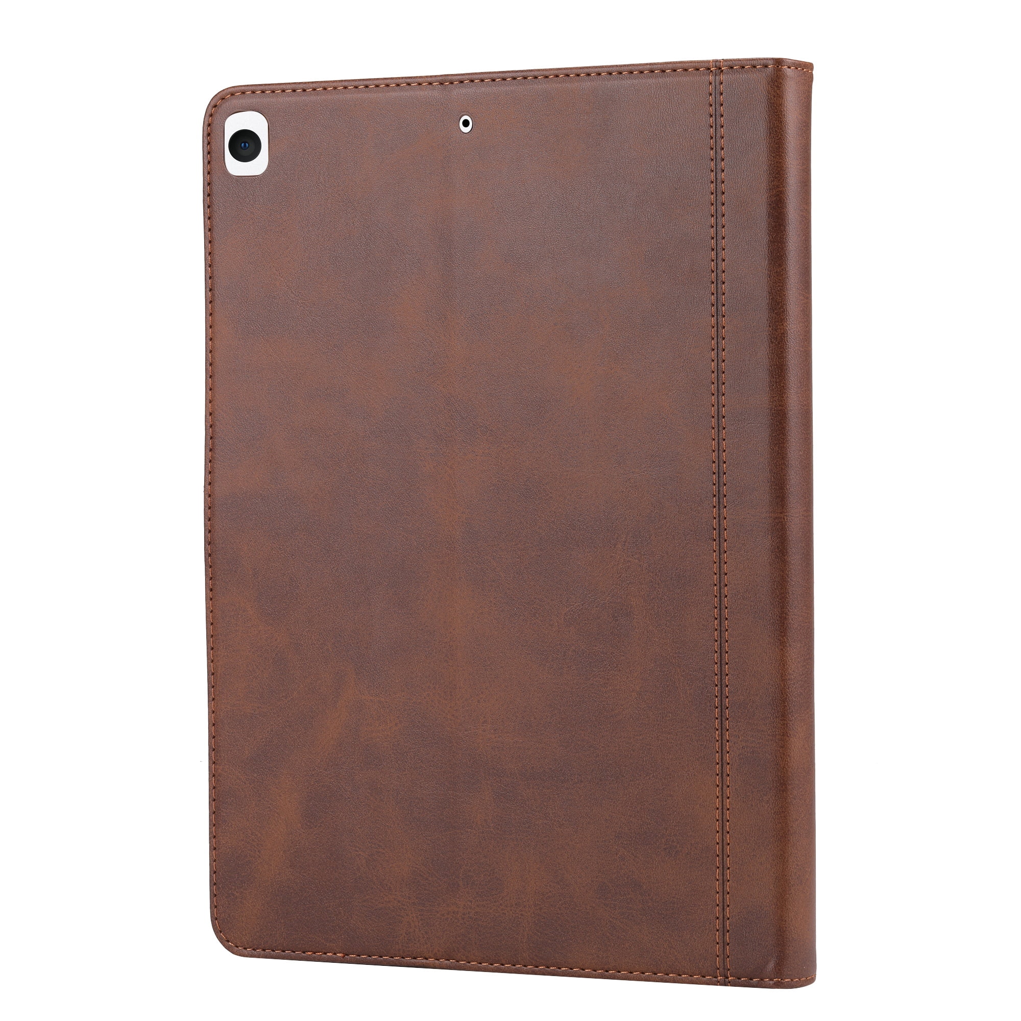 ELEHOLD for iPad 9th/8th/7th Gen 10.2" (2021/2020/2019) Multi-Functional Flip Leather Wallet Case with Front Pocket Card Slots Kickstand Pencil Holder Shockproof Business Men Women Case Cover,Coffee