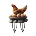 thumbnail image 3 of Hen Plaque Plaque Flowerpot Stake Stake Stake Accesorios versátiles para el espacio al aire libre Decoración decorativa del patio Acrílico, 3 of 8