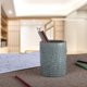 thumbnail image 4 of Portalápices y bolígrafos cilíndricos de escritorio con líneas, soporte para brochas de maquillaje, taza de lápiz de cerámica, organizador de escritorio Hs, 4 of 5