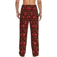 thumbnail image 3 of Picia Tomatoes And Chili Mens Soft Woven Cotton Elastic Waistband Sleep Pajama Pant Lounge Sleep Pant With Pockets And Drawstring-XX-Large, 3 of 9