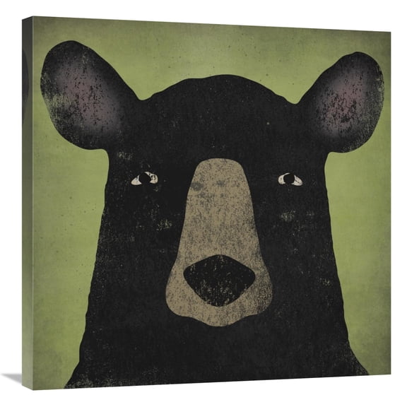 Global Gallery's 'The Black Bear' By Ryan Fowler Stretched Canvas Wall Art