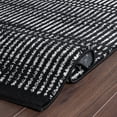 thumbnail image 4 of World Rug Gallery Contemporary Minimalistic Stripe LInes Area Rug - BLACK 5' X 7', 4 of 8