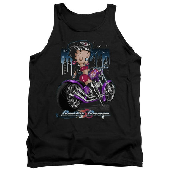 Betty Boop City Chopper Adult Tank Top Black
