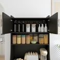 thumbnail image 5 of YYAo 71" Kitchen Storage Cabinet with Charging Station,with 2 Outlets & 1USB 1Type-C Ports,Pantry with 2 Cabinet ,1 large storage drawer& 1 Large Countertop, 5 of 15