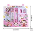thumbnail image 3 of YIMWNYI 8-Piece Stationery Set, Pencil Case, Pencils, Ruler, Sharpener, Eraser, Notebook, Cute and Practical Design for Learning and Work, 3 of 4