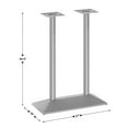 thumbnail image 4 of Flash Furniture 27"W x 15"D Indoor/Outdoor Dining Height Double Column Table Base for 30" x 48" Table Tops, Silver, 4 of 9