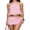 Pink, variant on LMLYSoH Women's Summer Flower Set Summer Fashionable Sequin Sleeveless Halter Neck Crop Tops with Mini Skirt 2 Piece Outfit