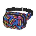 thumbnail image 2 of Easygdp Vintage Audio Cassettes Fanny Packs para Mujeres y Hombres, Bolsa de Cinturón, Bolsos de Cruz para Trabajo/Correr/Senderismo, 2 of 9
