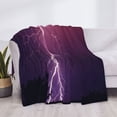 thumbnail image 3 of Rozeui Thunderstorm Violet Purple for Flannel Blanket, Soft Fuzzy Plush King Blanket for Winter, Thick and Warm All-Season Bed Throw-40"x30", 3 of 6