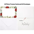 thumbnail image 4 of Christmas Photo Frame Cards 40 Pack Holiday Picture Frame Greeting Card with Envelopes for Classroom Home Party, 4 of 8