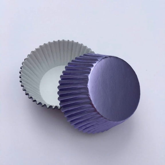 Light Purple Foil Cupcake Liner - STANDARD size | 50 count | Grease-Proof Baking Cups