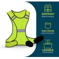 thumbnail image 2 of Gilet Réfléchissant Haute Visibilité - Femmes et Hommes - Respirant - Léger - Veste Fluorescente de Sécurité pour Course, Cyclisme, 2 of 5
