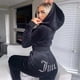 thumbnail image 2 of Women Velvet Juicy Tracksuit Couture Tracksuit Two Piece Set Couture Sweatsuits A, 2 of 4